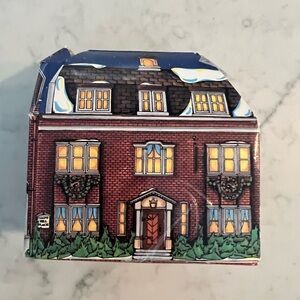 Vintage Dept 56 Dickens Village Gad's Hill Place Porcelain Christmas Ornament